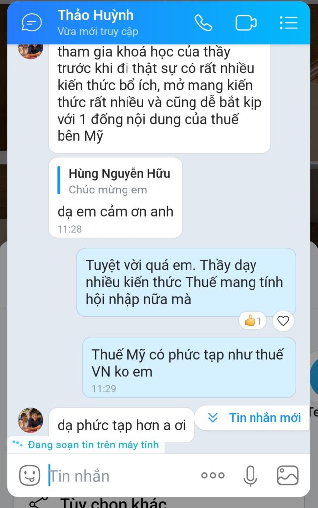 học viên tại visioedu nói gì về lớp ôn thi đại lý thuế 2