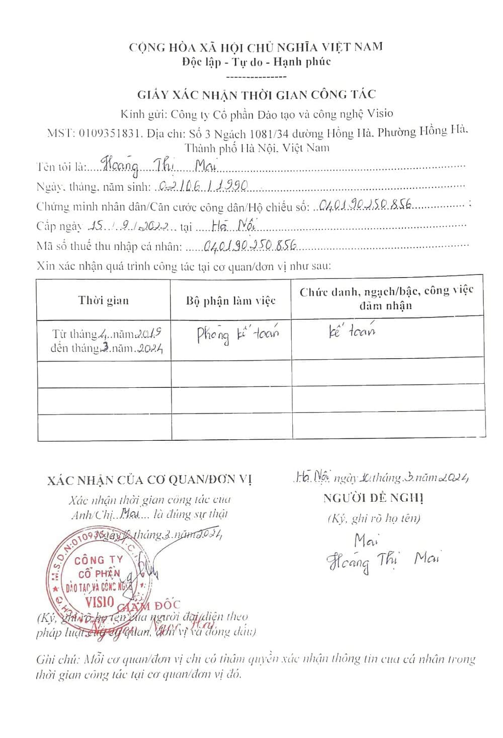 Hướng dẫn hoàn thiện hồ sơ dự thi Đại lý Thuế