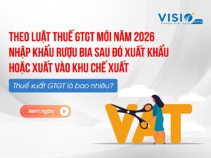 Nhập khẩu rượu bia sau xuất vào khu chế xuất thì thuế xuất GTGT là bao nhiêu